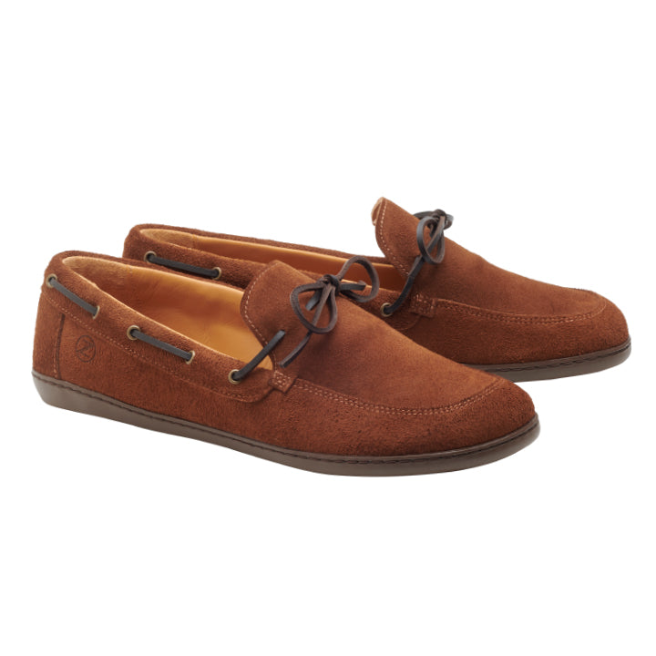 QEA Velours Cognac - ZAQQ Barfußschuhe