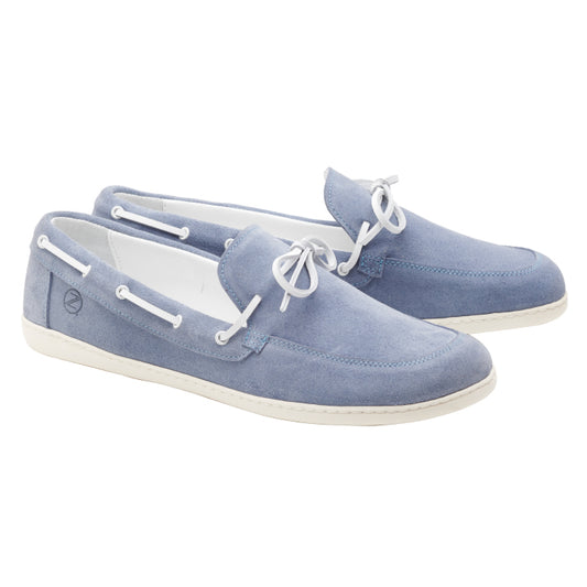 QEA Velours Lightblue - ZAQQ Barfußschuhe