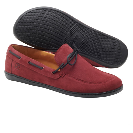 QEA Velours Bordeaux - ZAQQ Barfußschuhe