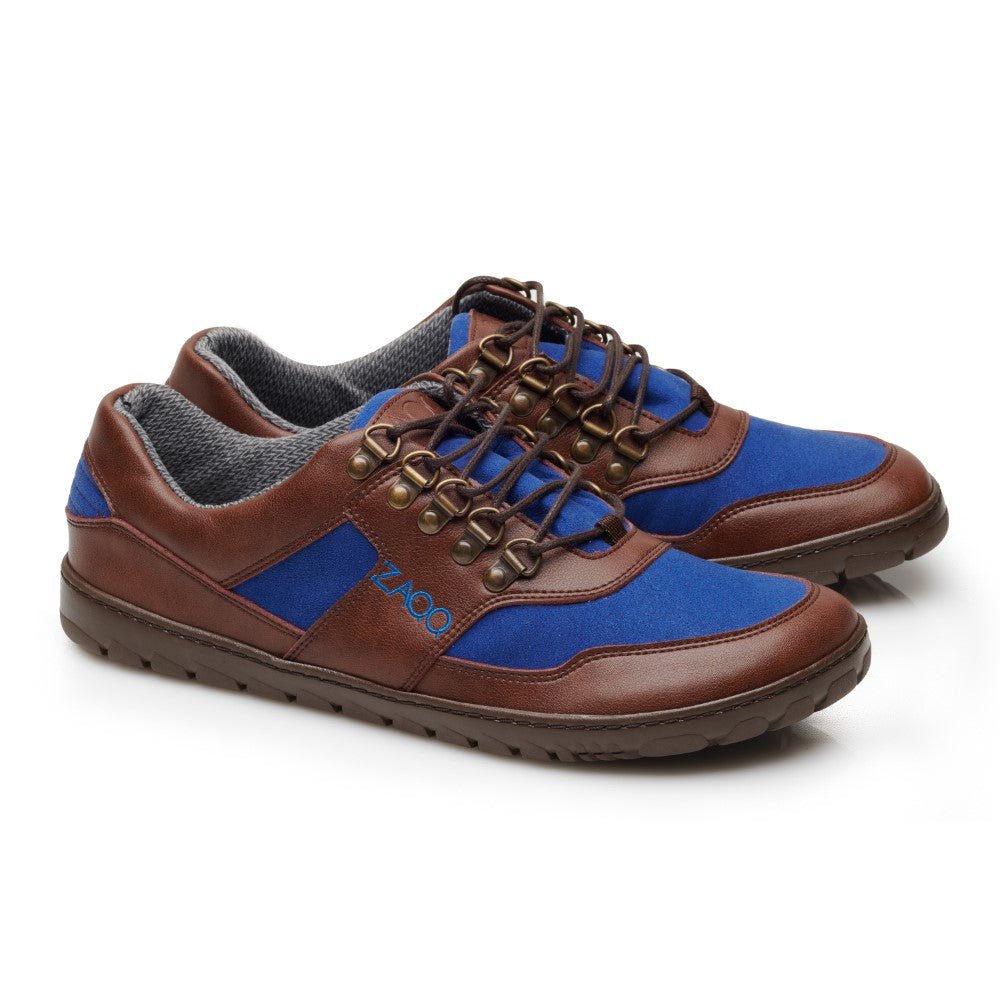 HIQE Low Brown Blue Waterproof - ZAQQ Barfußschuhe