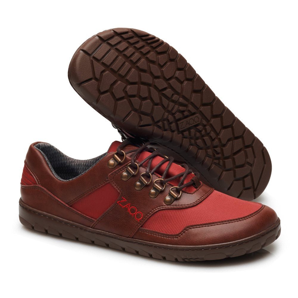 HIQE Low Vegan Camel Red Waterproof - ZAQQ Barfußschuhe